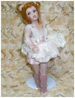 Итальянская фарфоровая кукла Lilian Лилиан балерина Высота 30 см. Италия Montedragone  Ручная работа