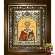 Икона освященная &quot;Антипа Пергамский, епископ, священномученик&quot;, 14x18 см, в деревянном киоте 20x24 см, 20x24 см