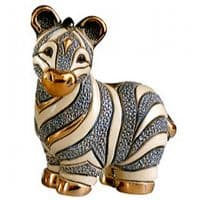 Зебра жеребёнок. De Rosa Rinconada Эксклюзивная керамическая фигурка Baby Zebra Высота 7,5 см