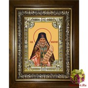 Икона освященная &quot;Анатолий Оптинский апостол&quot;, 18x24 см, со стразами, в деревянном киоте 24x30 см, 24x30 см