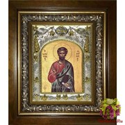 Икона освященная &quot;Тимофей апостол&quot;, 14x18 см, в деревянном киоте 20x24 см, 20x24 см