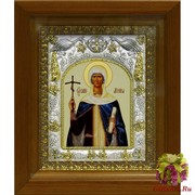 Икона освященная &quot;Нина равноапостольная&quot;, 14x18 см, в деревянном киоте 20x24 см, 20x24 см