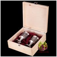 Два бокала для вина в подарочной упаковке серия Выдающиеся художники Альбрехт Дюрер оловянная посуда Artina 60114 Австрия