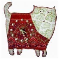 Настенные часы авторские Бабушка Кошка Длина 29 см