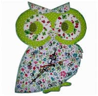 Настенные часы авторские Цветочная Сова Высота 33 см