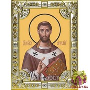 Икона освященная &quot;Августин блаженный&quot; 18x24 см со стразами, 18x24 см