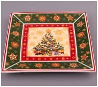 Блюдо фарфоровое квадратное &quot;Новогодняя коллекция&quot; 22 х 22 см Подарочная упаковка 750685