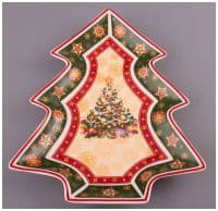 Блюдо фарфоровое Ёлочка &quot;Новогодняя коллекция&quot; 21 х 26 см Подарочная упаковка 550685