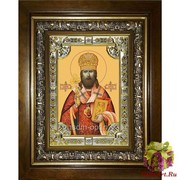 Икона освященная &quot;Иларион (Троицкий) священномученик&quot;, 18x24 см, со стразами, в деревянном киоте 24x30 см, 24x30 см