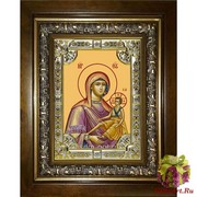 Икона освященная &quot;Кипрская икона Божией Матери&quot;, 18x24 см, со стразами, в деревянном киоте 24x30 см, 24x30 см