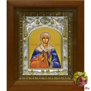 Икона освященная &quot;Лидия мученица&quot;, 14x18 см, в деревянном киоте 20x24 см, 20x24 см