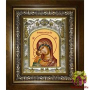 Икона освященная &quot;Игоревская икона Божией Матери&quot;, 14x18 см, в деревянном киоте 20x24 см, 20x24 см