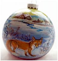 Ёлочная игрушка из стекла Ручная художественная роспись &quot;Патрикеевна&quot; Высота 10 см Подарочная упаковка