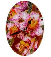 Настенные часы авторские Орхидеи Ручная работа Высота 30 см Настенные часы авторские Орхидеи Ручная работа Высота 30 см