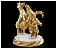 Скульптура керамическая Ahura &quot;Мустанги золотые&quot; Высота 48 см Италия