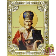 Икона освященная &quot;Николай Чудотворец&quot;, 18x24 см со стразами, 18x24 см