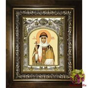 Икона освященная &quot;Ольга равноапостольная великая княгиня&quot;, 14x18 см, в деревянном киоте 20x24 см, 20x24 см