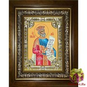 Икона освященная &quot;Давид царь и пророк&quot;, 18x24 см, со стразами, в деревянном киоте 24x30 см, 24x30 см
