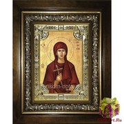 Икона освященная &quot;Евдокия Илиопольская преподобномученица&quot;, 18x24 см, со стразами, в деревянном киоте 24x30 см, 24x30 см