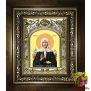 Икона освященная &quot;Матрона Московская блаженная&quot;, 14x18 см, в деревянном киоте 20x24 см, 20x24 см