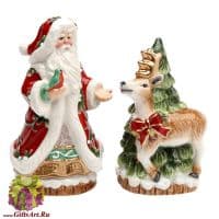 Набор для специй Соль Перец Дед Мороз и Олень Рождественское изобилие &quot;Новогодняя коллекция&quot;