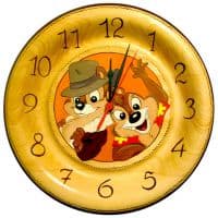 Настенные часы детские деревянные Чип и Дейл Ручная роспись Диаметр 30 см