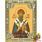 Икона освященная &quot;Спиридон Тримифунтский святитель&quot;, 18x24 см со стразами, 18x24 см