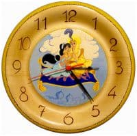 Настенные часы детские деревянные Алладин Ручная роспись Диаметр 30 см