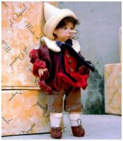 Итальянская фарфоровая кукла Пиноккио Pinocchio 2003 Высота 32 см. Италия Montedragone Ручная работа