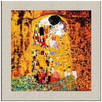 Картина вышитая шелком Klimt Kiss Климт Поцелуй Размер 61 х 61 см Картина вышитая шелком Klimt Kiss Климт Поцелуй Размер 61 х 61 см