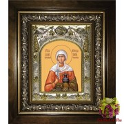 Икона освященная &quot;Анастасия Узорешительница великомученица&quot;, дерево, серебро 925, в деревянном киоте 20x24 см, купить по низкой цене, 20x24 см