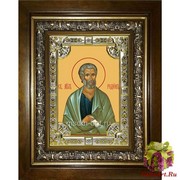 Икона освященная &quot;Родион апостол&quot;, 18x24 см, со стразами, в деревянном киоте 24x30 см, 24x30 см