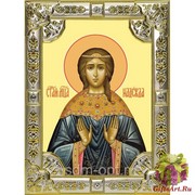 Икона освященная &quot;Надежда мученица&quot;, 18x24 см, со стразами, в деревянном киоте 24x30 см, 24x30 см