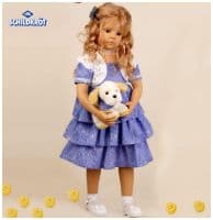 Коллекционная виниловая кукла Анна Пла с собачкой Anna Plha by Sybille Sauer  Ручная работа Высота 80 см. Германия Schildkrot Шильдкрёт