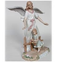 Ангел-хранитель с девочкой Фарфор Высота 30 см
