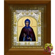 Икона освященная &quot;Аполлинария&quot;, 14x18 см, в деревянном киоте 20x24 см, 20x24 см