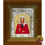 Икона освященная &quot;Лариса&quot;, 14x18 см, в деревянном киоте 20x24 см, 20x24 см