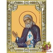 Икона освященная &quot;Серафим Саровский преподобный чудотворец&quot;, 18x24 см со стразами, 18x24 см