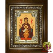 Икона освященная &quot;Неупиваемая чаша икона Божией Матери&quot;, 18x24 см, со стразами, в деревянном киоте 24x30 см, 24x30 см
