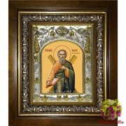 Икона освященная &quot;Андрей Первозванный апостол&quot;, 14x18 см, в деревянном киоте 20x24 см, 20x24 см