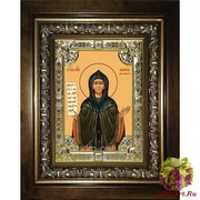 Икона освященная &quot;Мария Хиданская ,блаженная&quot;, 18x24 см, со стразами, в деревянном киоте 24x30 см, 24x30 см