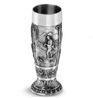 Бокал для пива серия Охотник вольный стрелок Высота 16 см оловянная посуда Artina Австрия