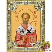 Икона освященная &quot;Николай чудотворец, архиепископ Мир Ликийских,святитель&quot;, 18x24 см со стразами, 18x24 см