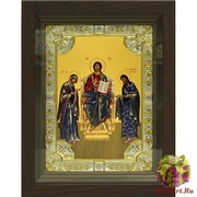 Икона освященная &quot;Деисус, Спас на престоле&quot;, в киоте 24x30 см, 24x30 см