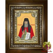 Икона освященная &quot;Феодор Санаксарский праведный (Фёдор)&quot;, 18x24 см, со стразами, в деревянном киоте 24x30 см, 24x30 см