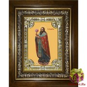 Икона освященная &quot;Василий Великий святитель&quot;, 18x24 см, со стразами, в деревянном киоте 24x30 см, 24x30 см