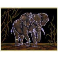 Картина из кристаллов Сваровски SWAROVSKI Слон Размер 50х40 см