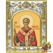 Икона освященная &quot;Амвросий Медиоланский святитель&quot;, 14x18 см