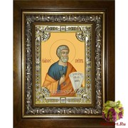 Икона освященная &quot;Пётр апостол&quot;, 18x24 см, со стразами, в деревянном киоте 24x30 см, 24x30 см