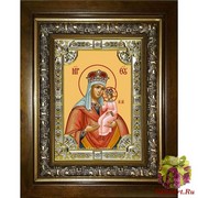 Икона освященная &quot;Ильинская икона Божией Матери&quot;, 18x24 см, со стразами, в деревянном киоте 24x30 см, 24x30 см